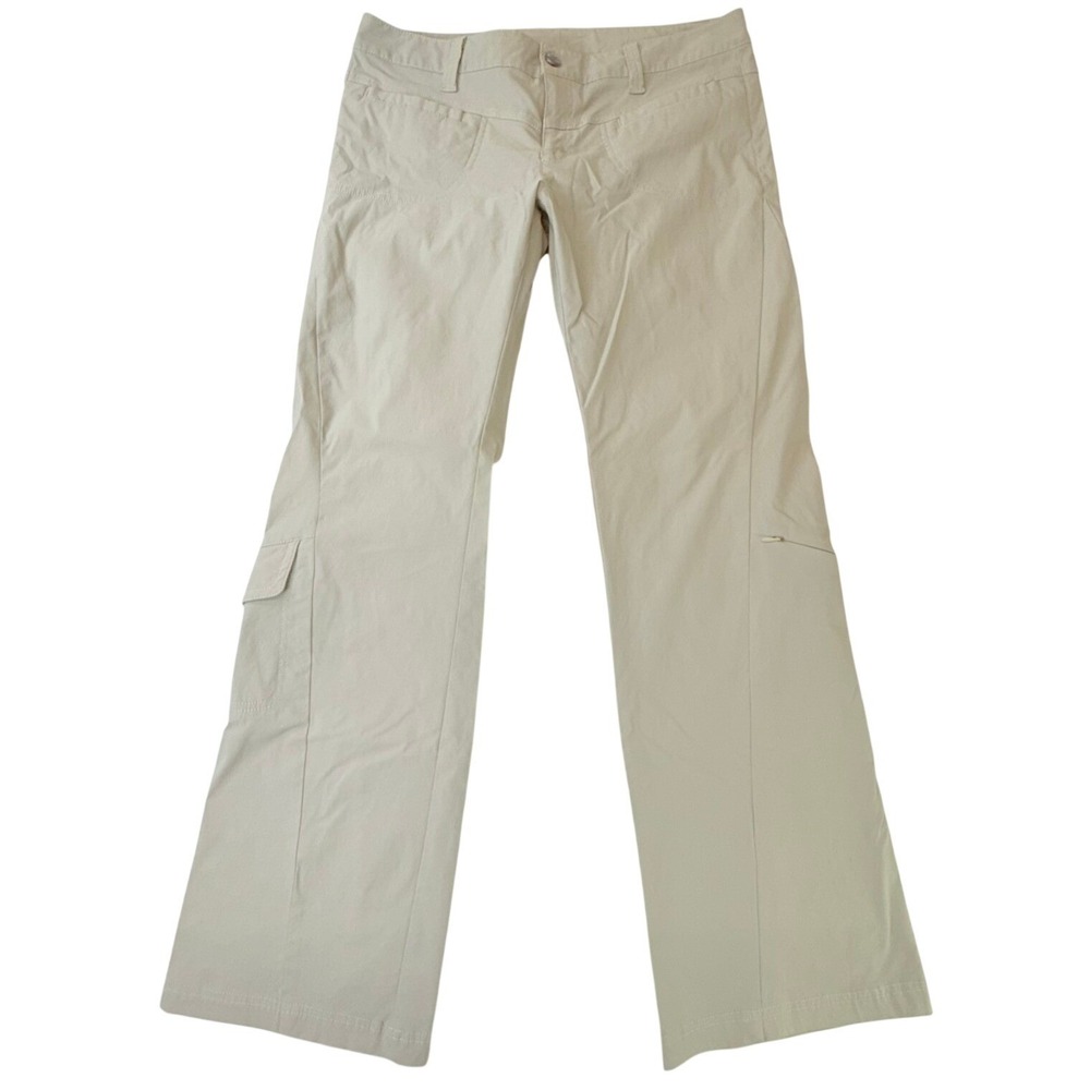 Athleta Women's Tan Cargo Hiking Pants Size 8 Nylon Spandex Outdoor